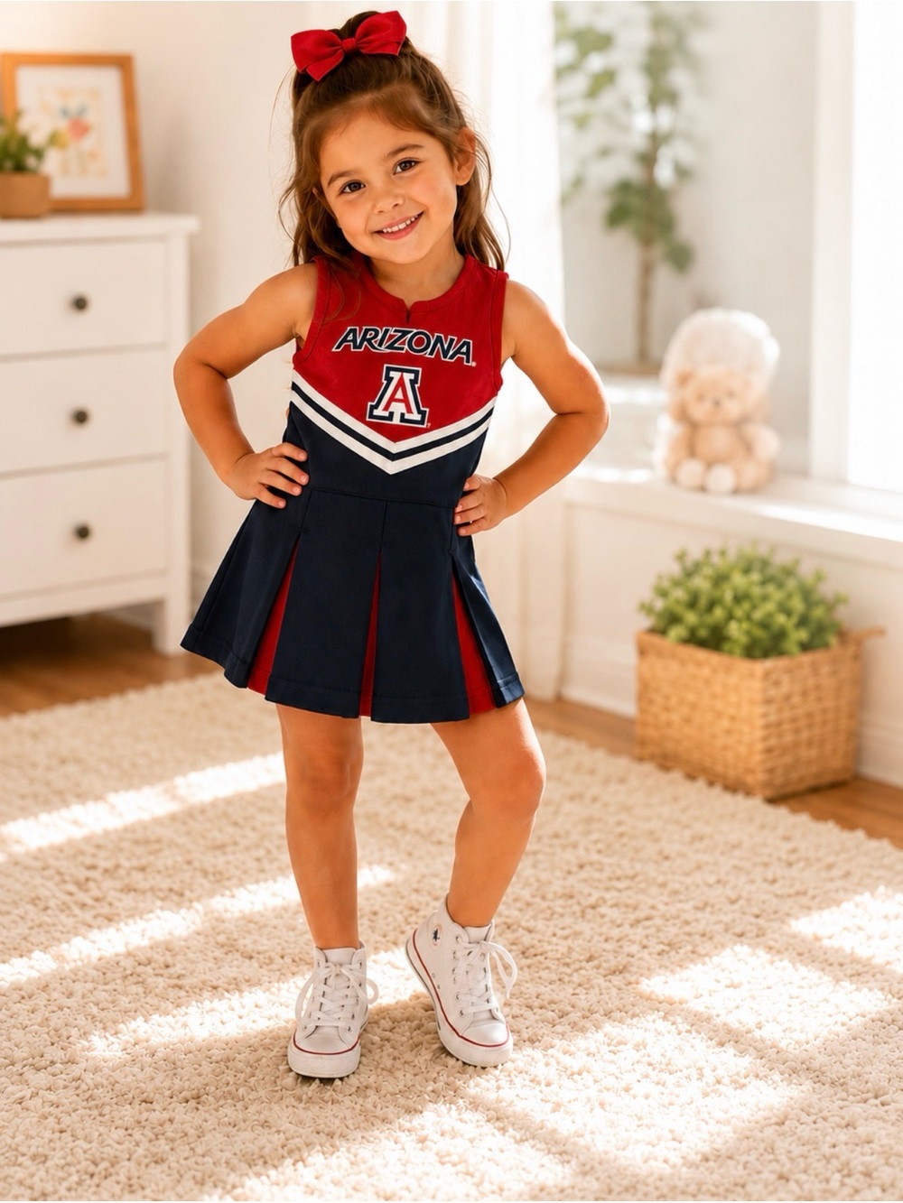 University of Arizona Wildcats Cheerleader Dress 2T Team Athletics Red Blue